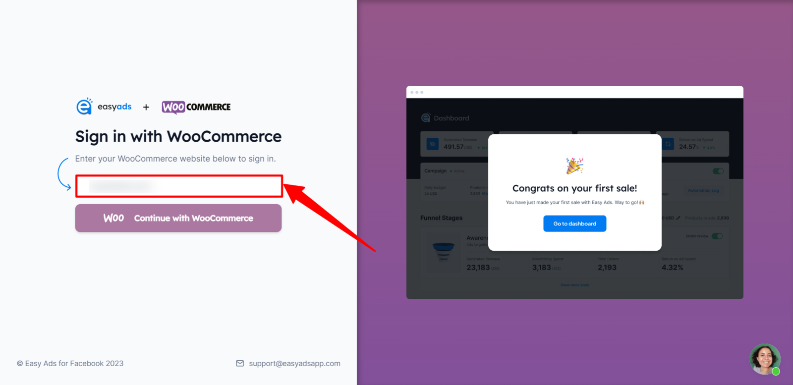 WooCommerce store URL