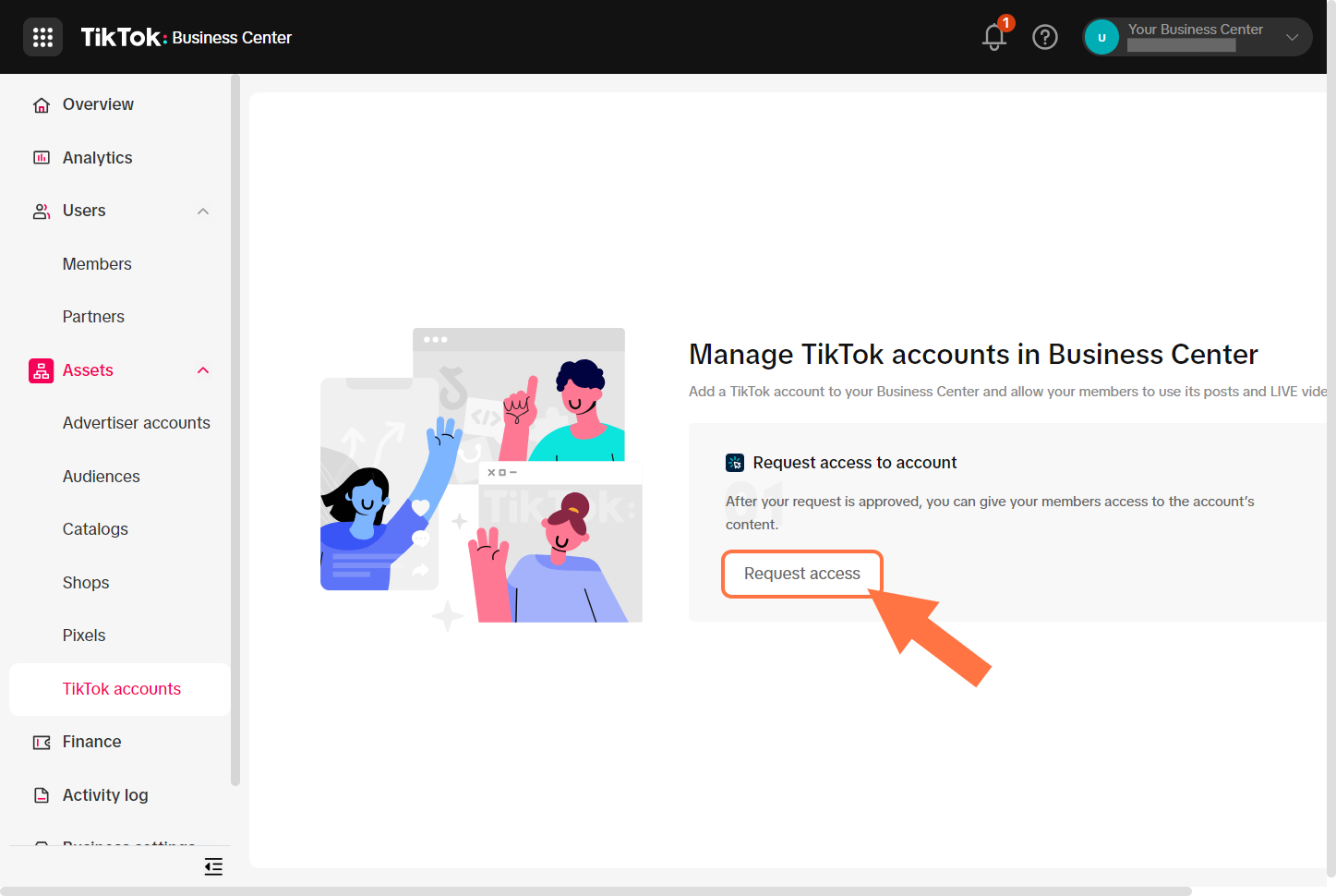 Click on "Request access"