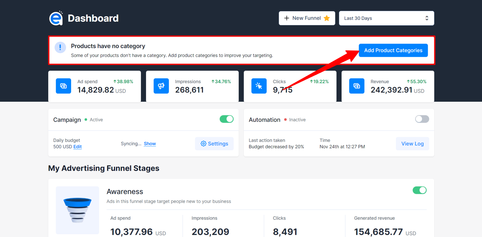 Add Product Categories