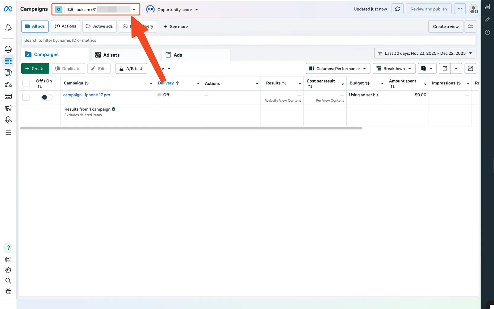 Ads Manager Dashboard