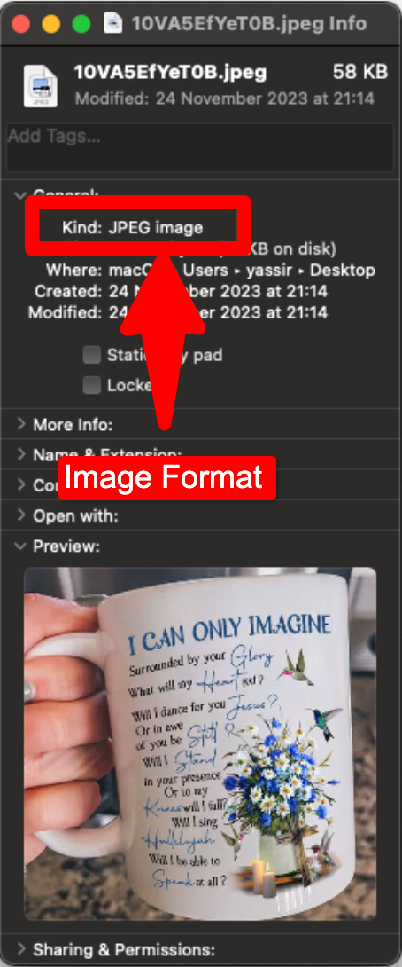 Image Format View on OS.