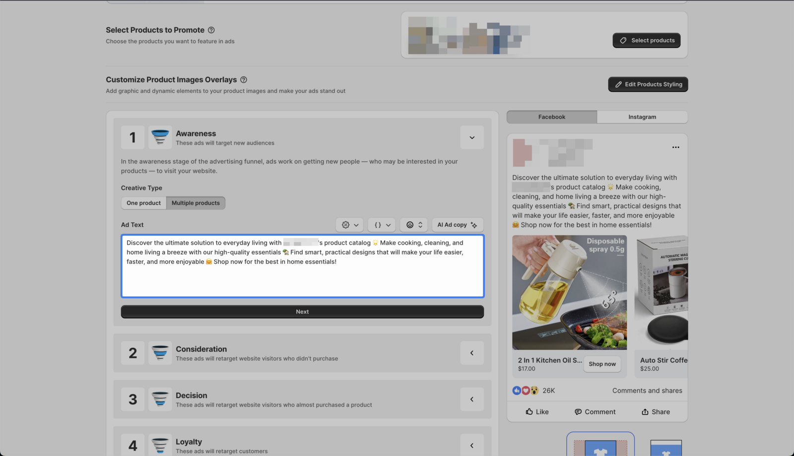 To customize your copy simply click in the text field to edit it.