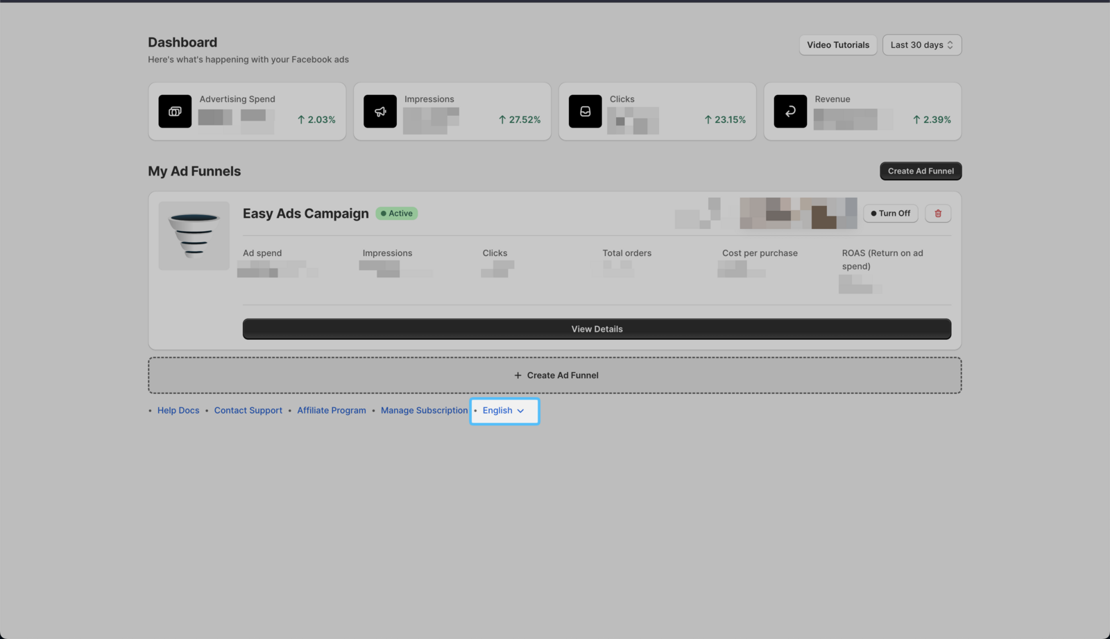 The Languages Dropdown Menu