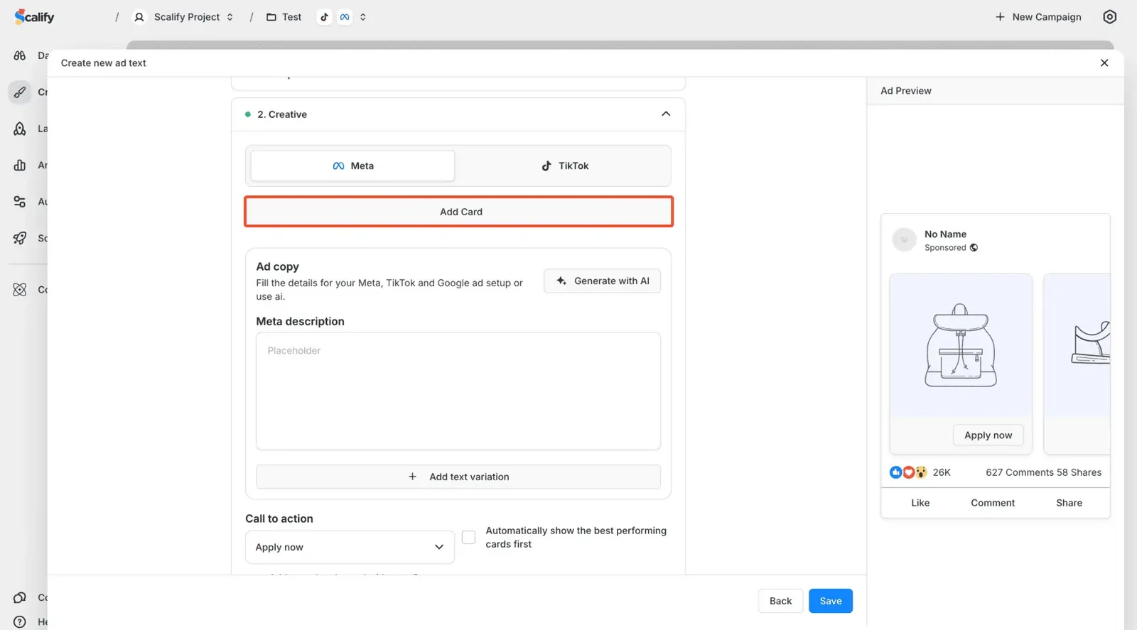 Scalify Creative Section