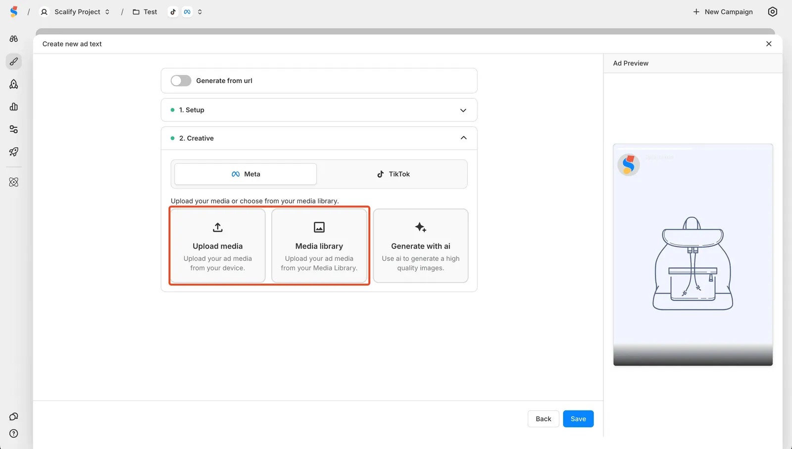 Scalify Creative Section